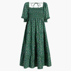 Nesli Nap Dress Emerald Trellis